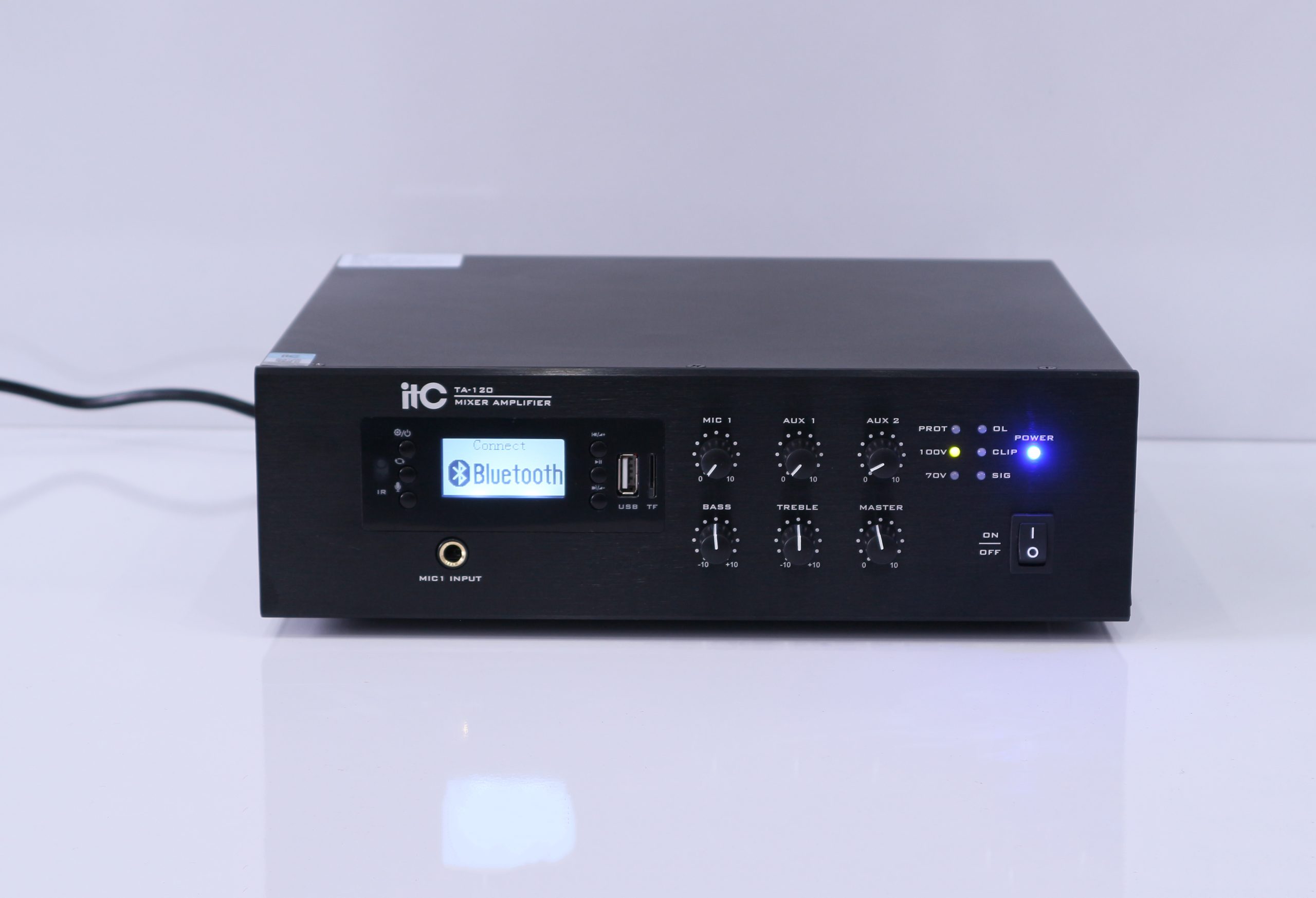Amply ITC TA 120 có thiết kế hiện đại, sang trọng, thích hợp mọi không gian