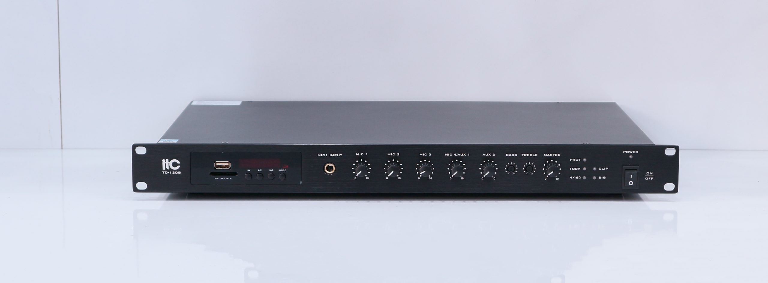 Amply ITC TD-120B có thiết kế nhỏ gọn, sang trọng, hiện đại Amply ITC TD-120B có thiết kế nhỏ gọn, sang trọng, hiện đại