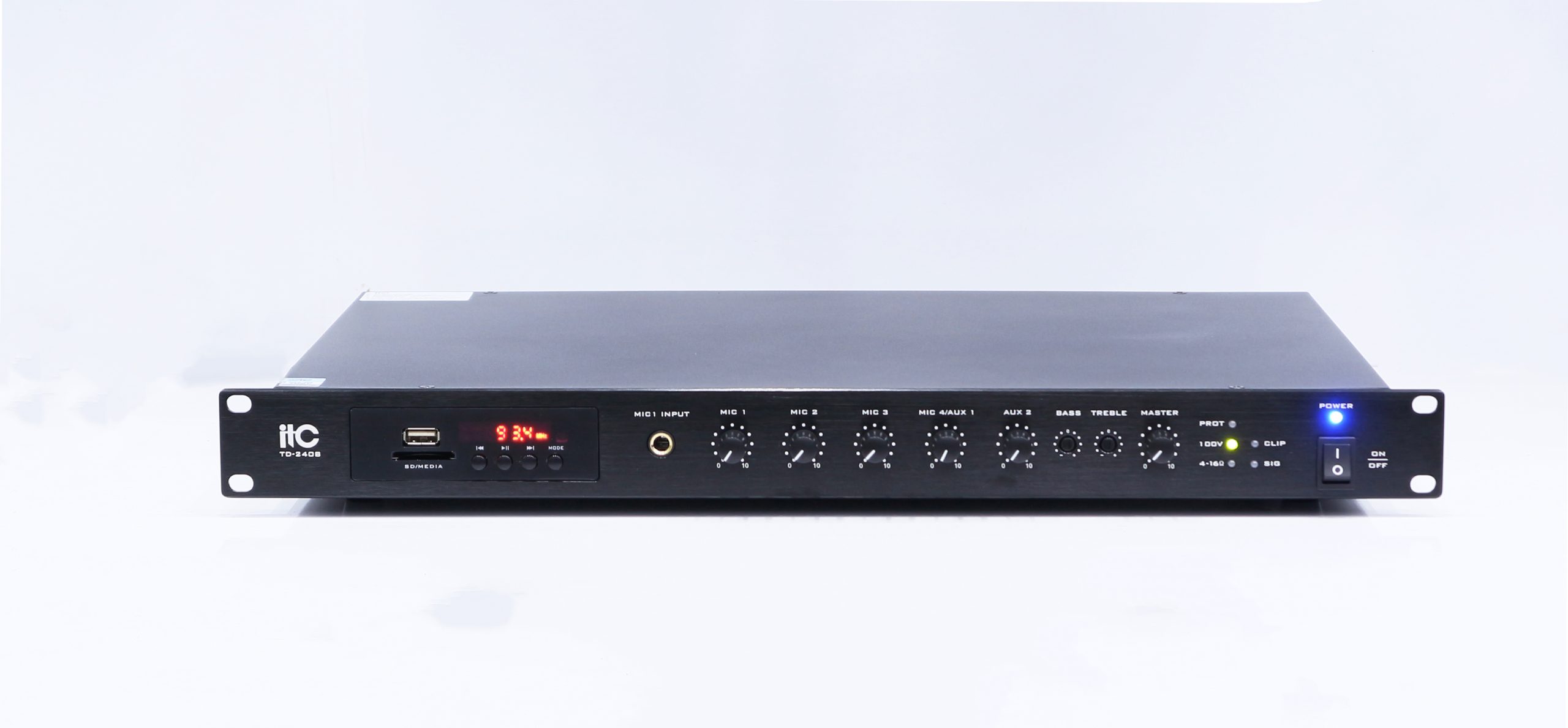 Amply ITC TD-240B có kích thước nhỏ gọn,dễ dàng di chuyển