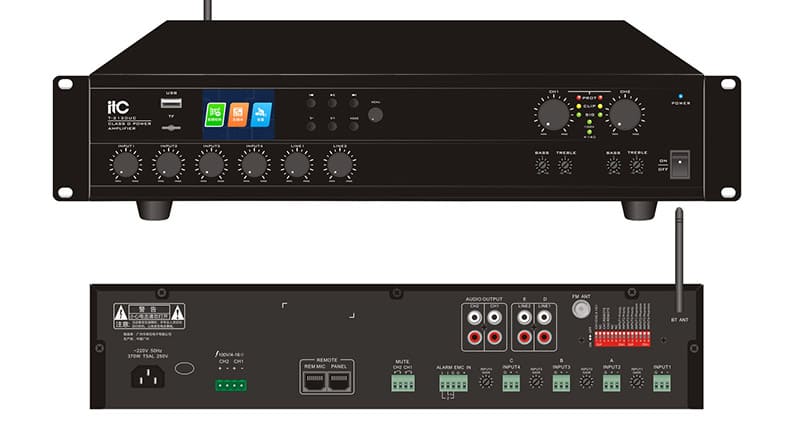 Amply ITC T-4120UC được tích hợp chức năng chơi nhạc MP3
