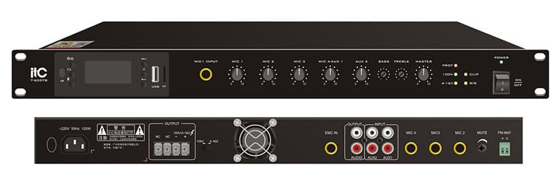 Amply ITC T-650DTB được trang bị mạch công suất Class D với khả năng khuếch đại cực tốt