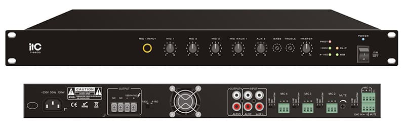 Amply ITC T-B60D có thể điều chỉnh âm bass, âm treble riêng biệt theo nhu cầu sử dụng và sở thích của bạn.